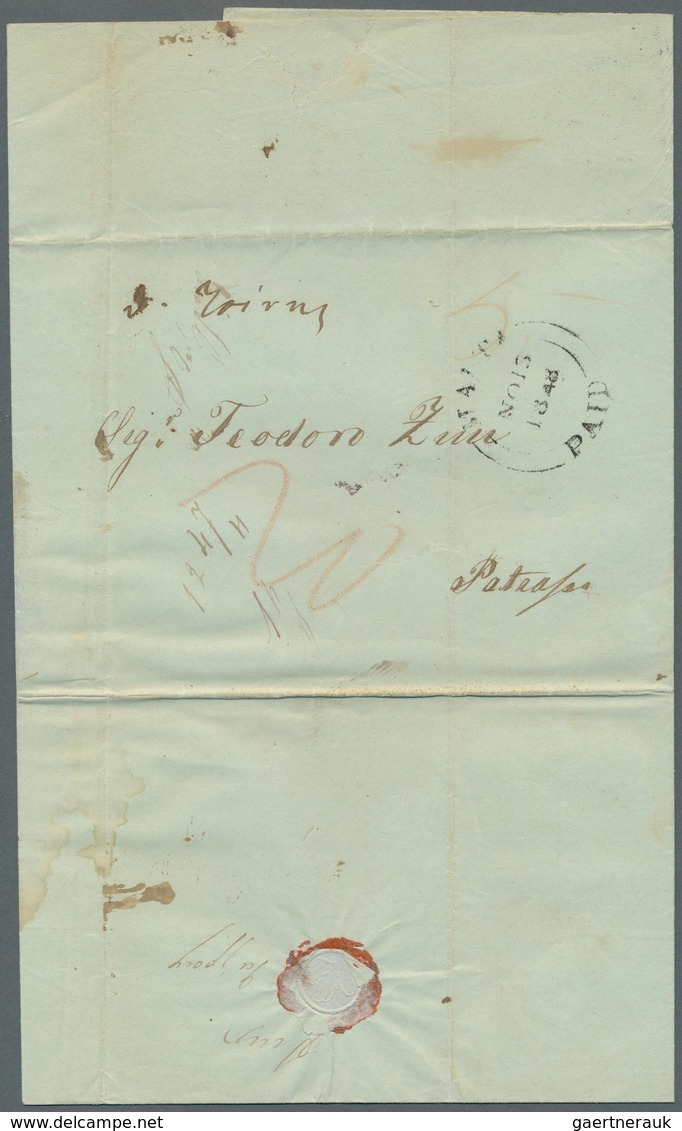 27293 Malta: 1845/1864, Collection Of 48 Stampless Lettersheets From And (mainly) To Malta, Showing A Good - Malte