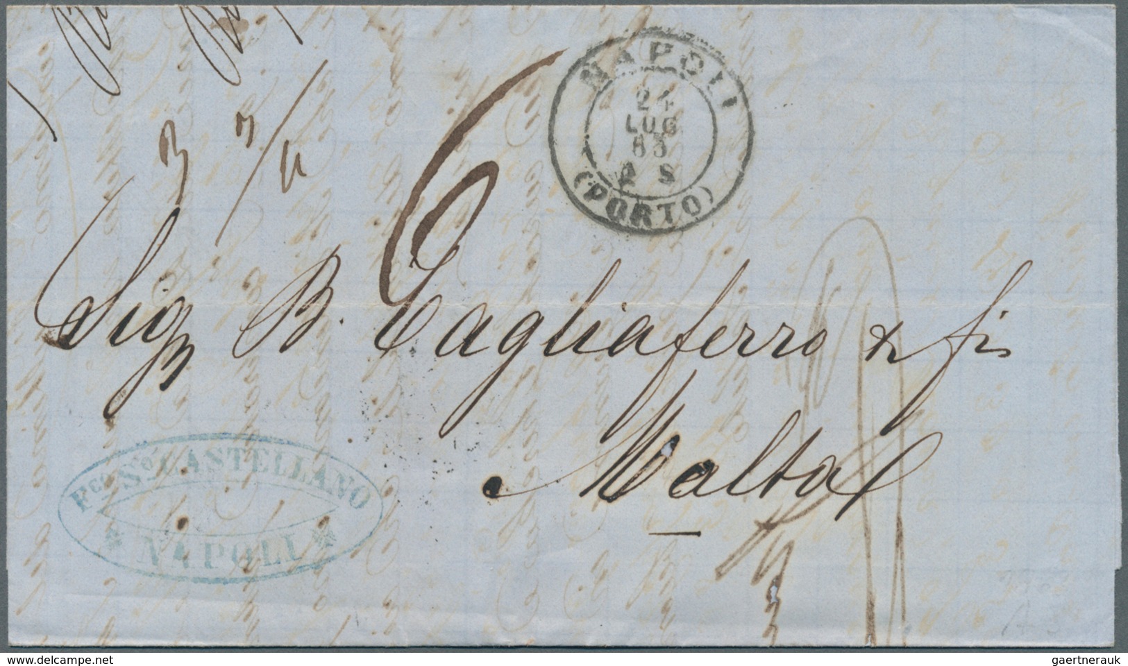 27293 Malta: 1845/1864, Collection Of 48 Stampless Lettersheets From And (mainly) To Malta, Showing A Good - Malte