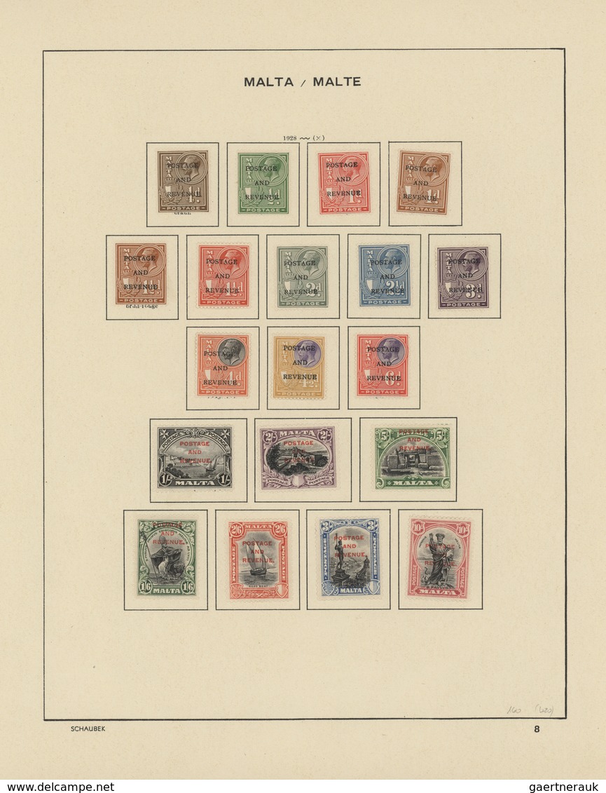 27297 Malta: 1860/1965, Collection Mixed Used And Unused On Schaubek Albumpages, Within F.ex. SG 2B, 14 Us - Malte