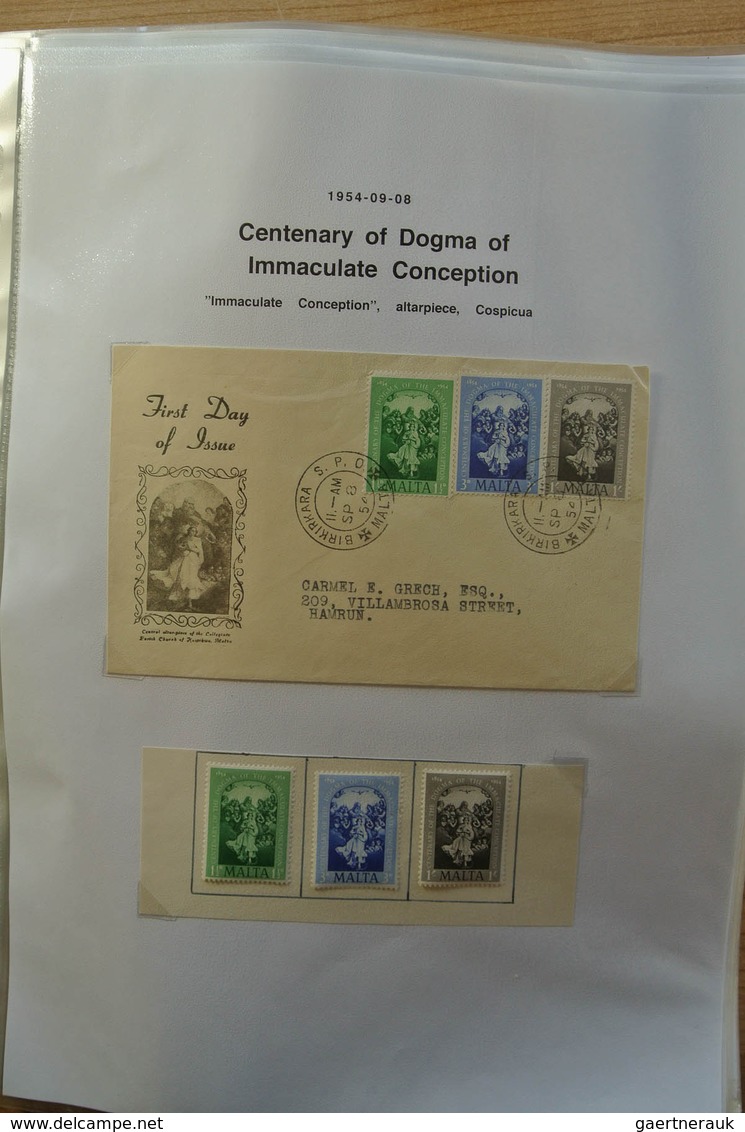 27300 Malta: 1885-2008. Well filled, MNH, mint hinged and used, double collection Malta 1885-2008 in 8 sel