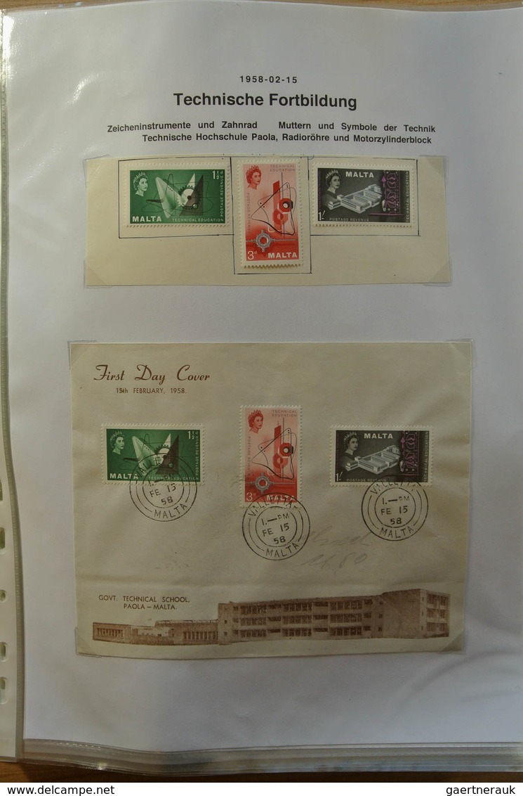 27300 Malta: 1885-2008. Well filled, MNH, mint hinged and used, double collection Malta 1885-2008 in 8 sel