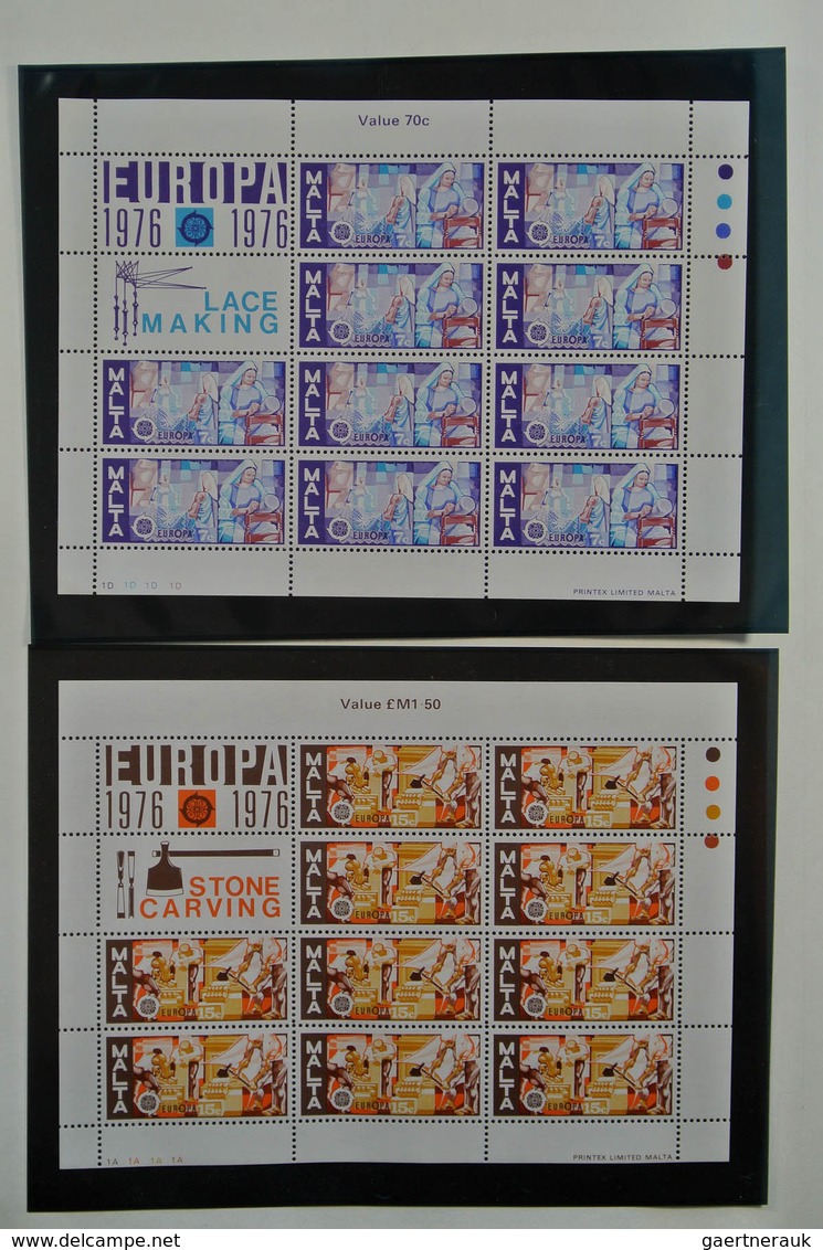 27304 Malta: 1957-2005. Mostly MNH, overcomplete collection Malta 1957-2005 in 2 Davo albums, including a.