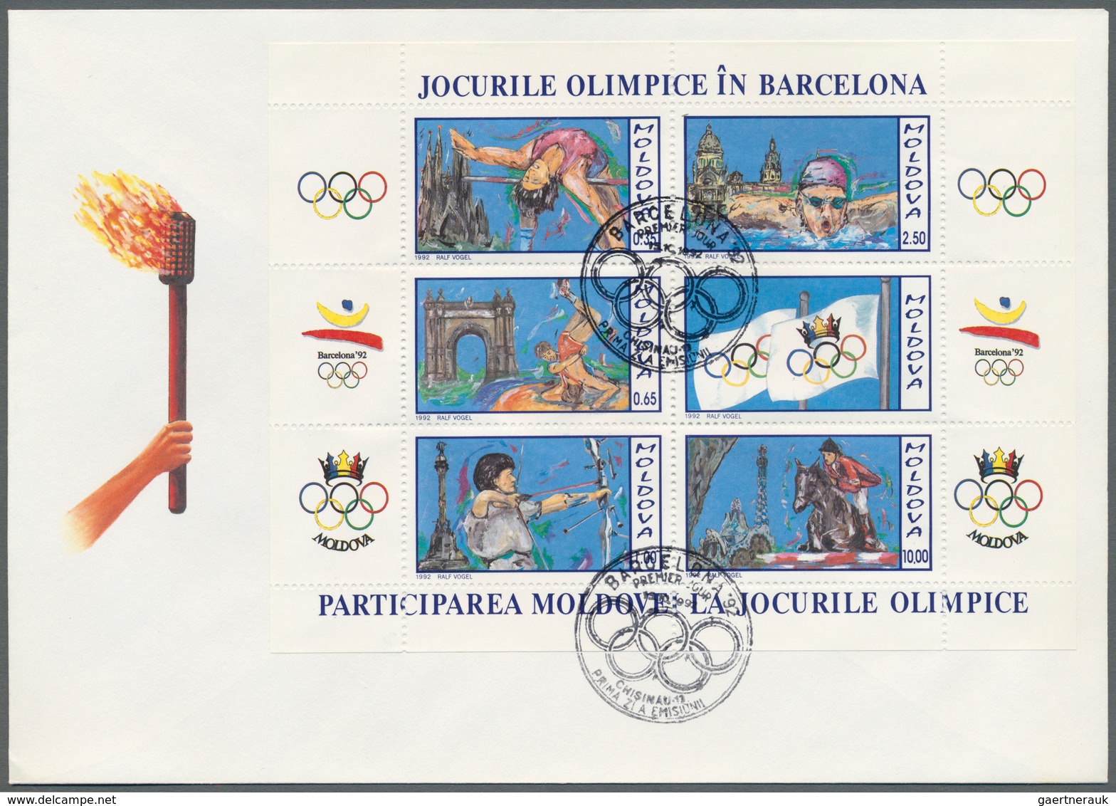 27325 Moldawien: 1992/1994, Lagerbestand Von Ersttagsbriefen In Teils Größeren Mengen Dabei Olympische Som - Moldavie