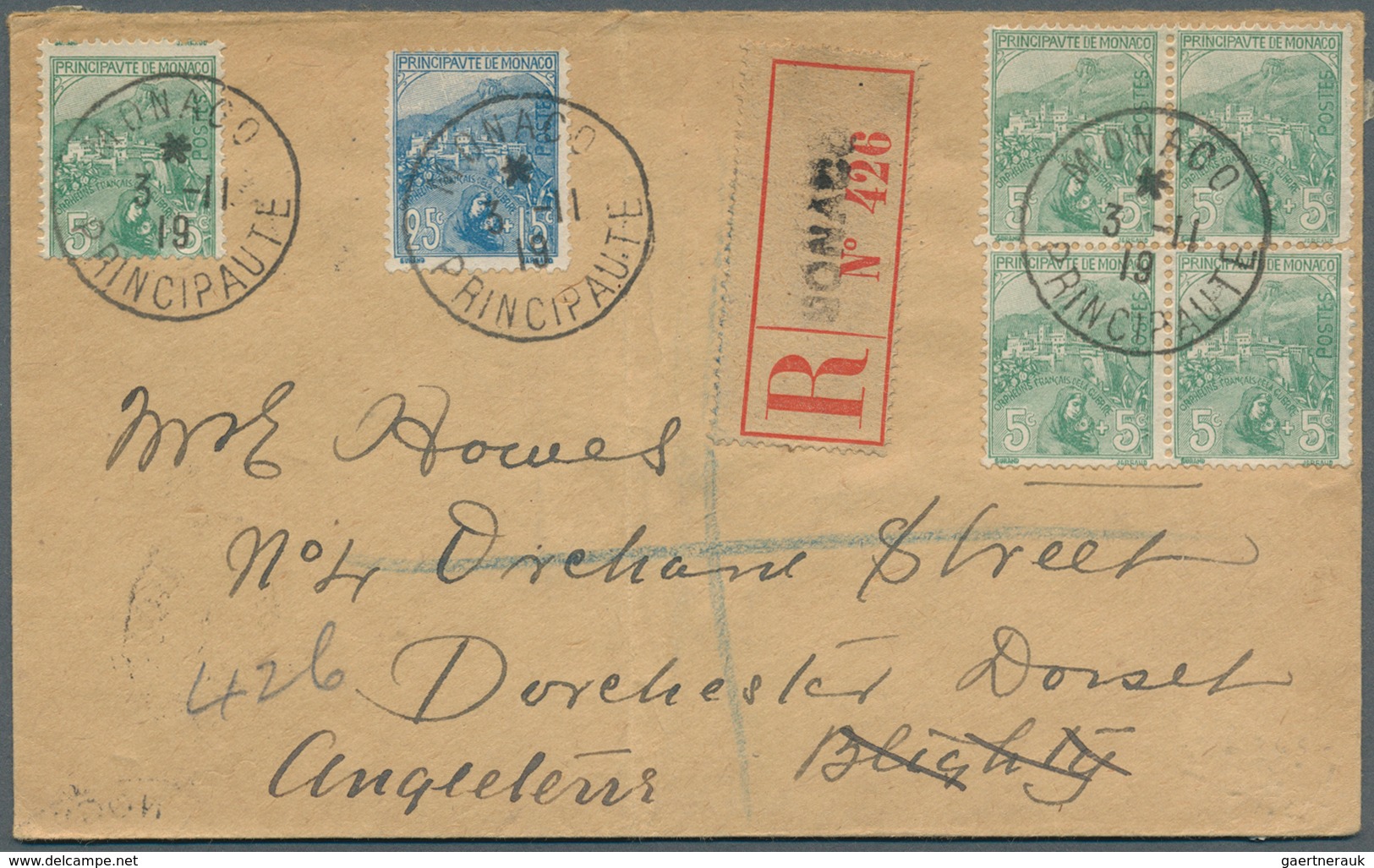 27339 Monaco: 1809/1920, Group Of Four Better Entires, From Pre-philately (inlc. 1839 Menton Cover), Attra - Neufs