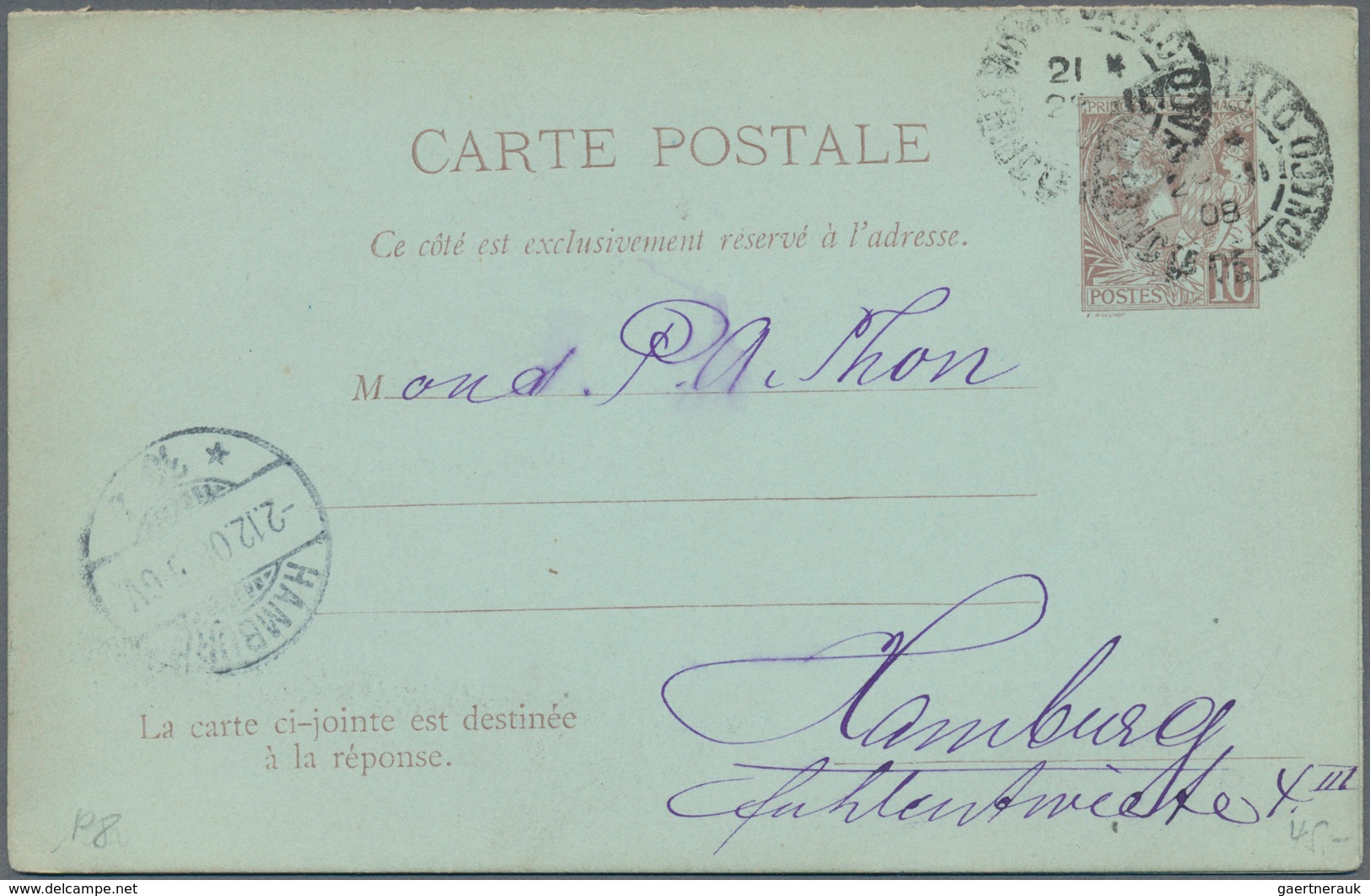 27341 Monaco: 1885/1985, Sammlung Mit Postkarten, Faltbriefen, Umschlägen Kartenbriefen Und Streifbändern, - Neufs