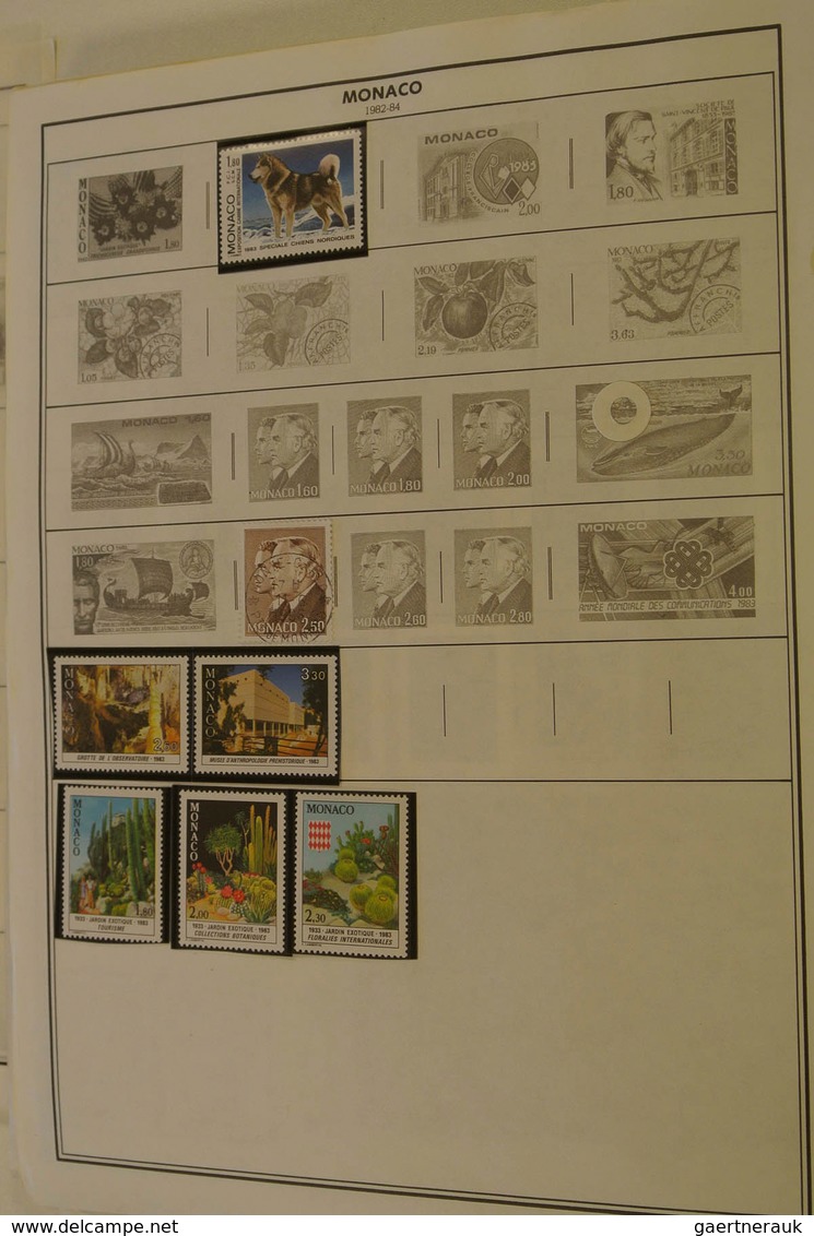 27342 Monaco: 1885/1983_ MNH, Mint Hinged And Used Collection Monaco 1885-1983 On Albumpages In Folder. Me - Neufs