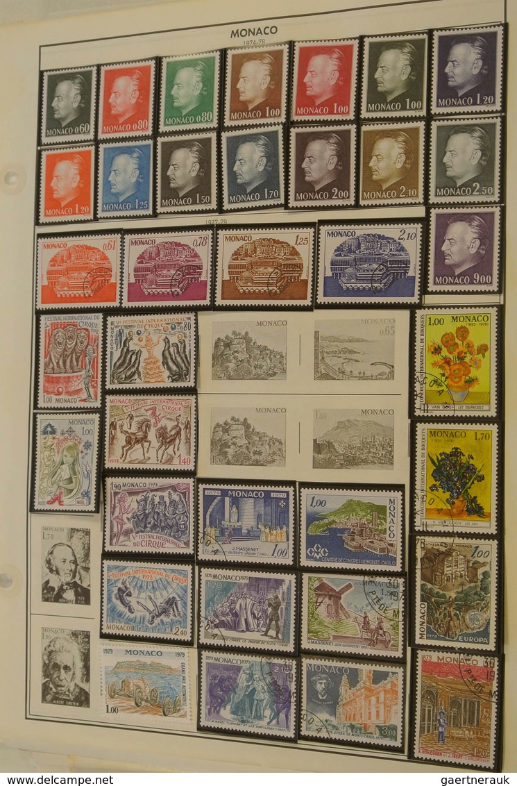 27342 Monaco: 1885/1983_ MNH, Mint Hinged And Used Collection Monaco 1885-1983 On Albumpages In Folder. Me - Neufs