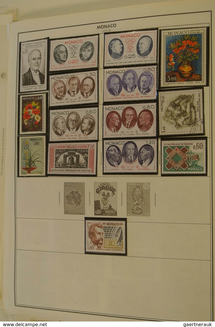 27342 Monaco: 1885/1983_ MNH, mint hinged and used collection Monaco 1885-1983 on albumpages in folder. Me