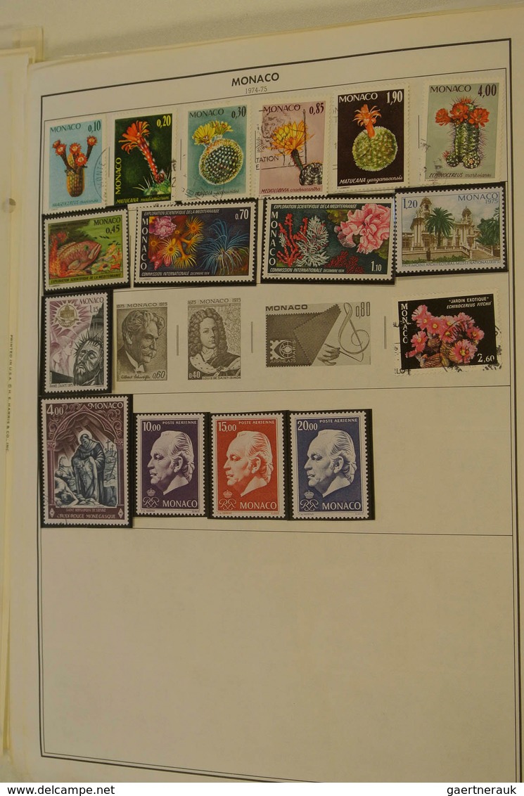 27342 Monaco: 1885/1983_ MNH, mint hinged and used collection Monaco 1885-1983 on albumpages in folder. Me