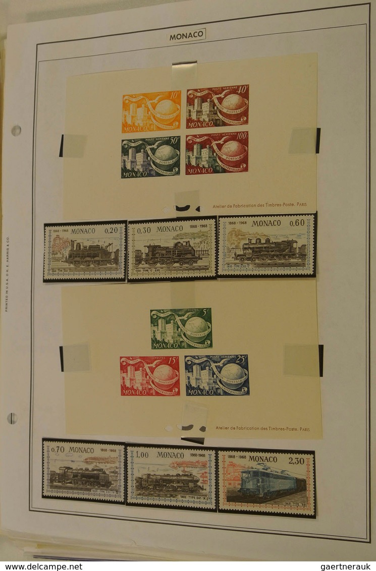 27342 Monaco: 1885/1983_ MNH, mint hinged and used collection Monaco 1885-1983 on albumpages in folder. Me