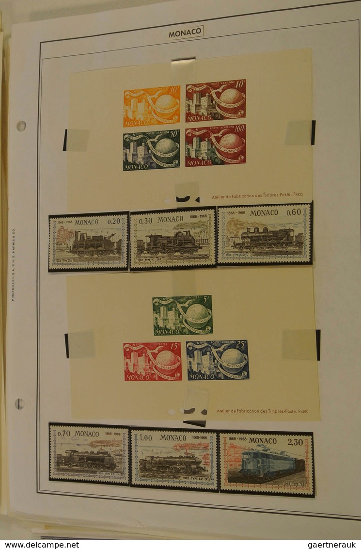 27342 Monaco: 1885/1983_ MNH, mint hinged and used collection Monaco 1885-1983 on albumpages in folder. Me