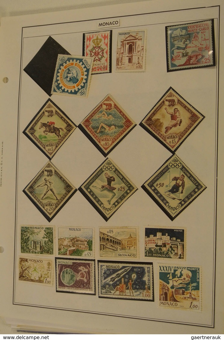 27342 Monaco: 1885/1983_ MNH, mint hinged and used collection Monaco 1885-1983 on albumpages in folder. Me