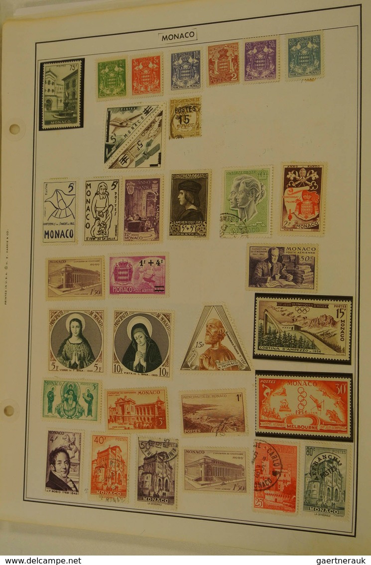27342 Monaco: 1885/1983_ MNH, mint hinged and used collection Monaco 1885-1983 on albumpages in folder. Me