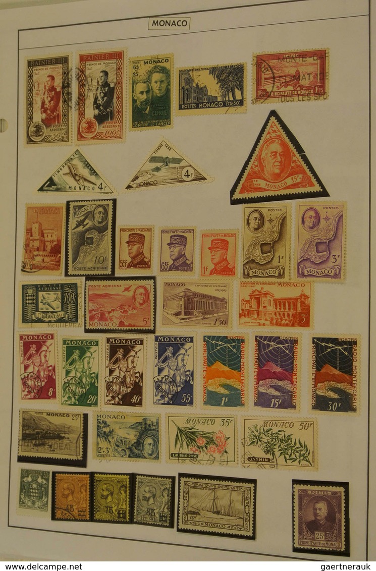 27342 Monaco: 1885/1983_ MNH, mint hinged and used collection Monaco 1885-1983 on albumpages in folder. Me