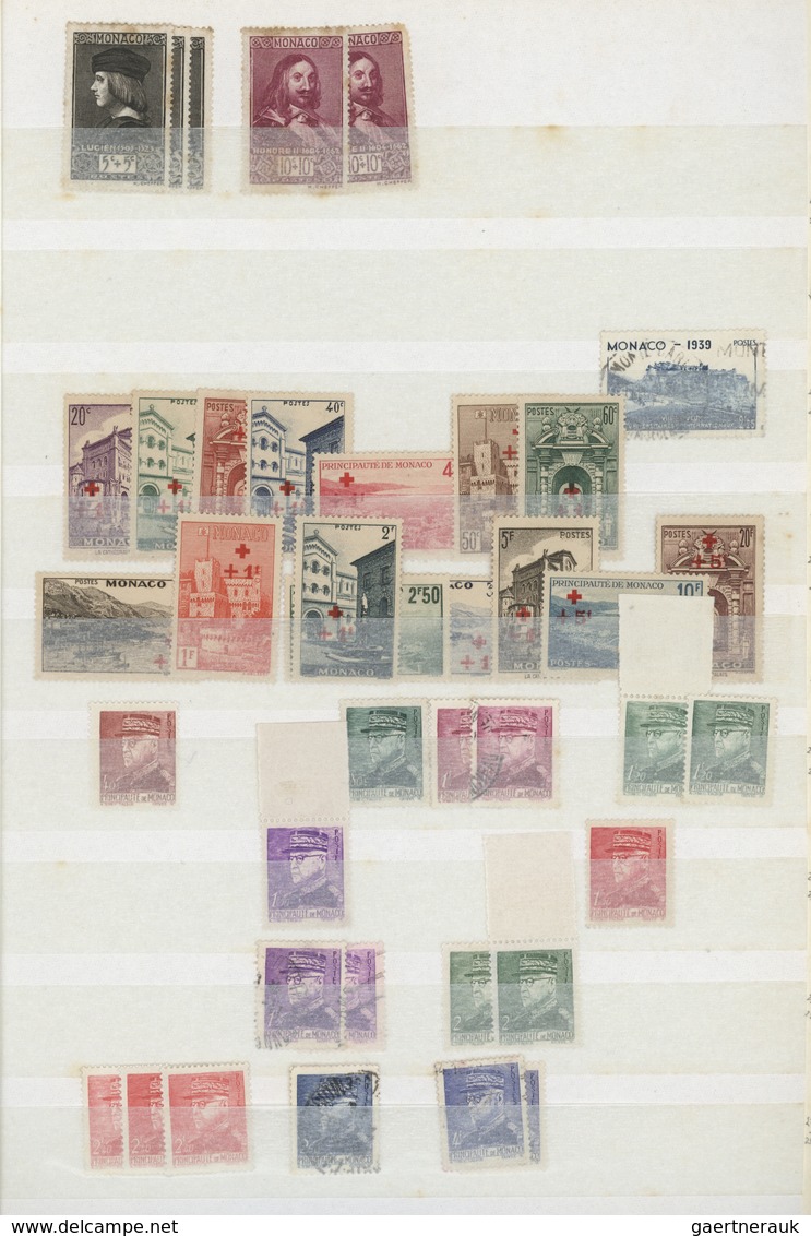 27343 Monaco: 1885/1980 (ca.), Used And Mint Accumulation In A Thick Stockbook, Varied Condition, Some Bet - Neufs