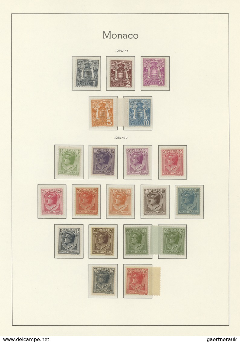 27344 Monaco: 1885/1980, Mainly Mint Collection On Lighthouse Album Pages, From 1st Issue, 1919 War Orphan - Neufs