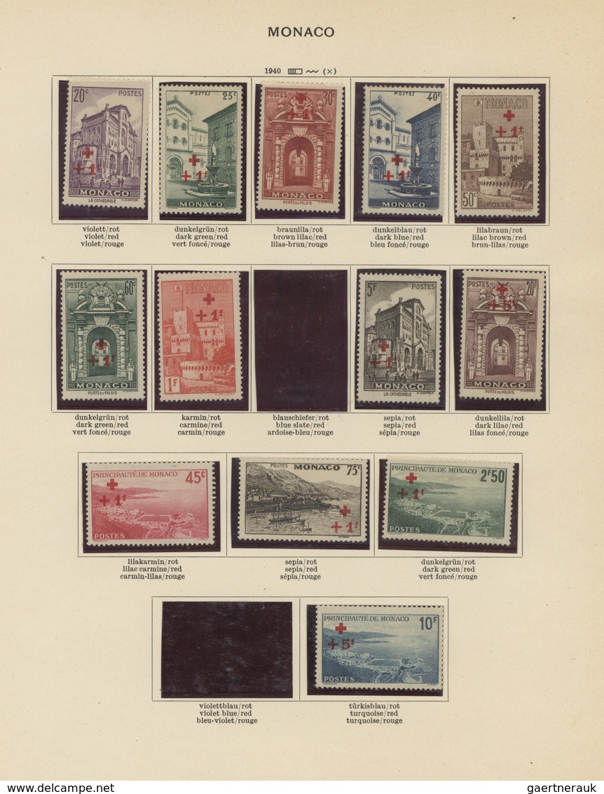 27345 Monaco: 1885/1980, Monaco/French Andorra, Used And Mint Collection On Schaubek Pages, Main Value Mon - Neufs