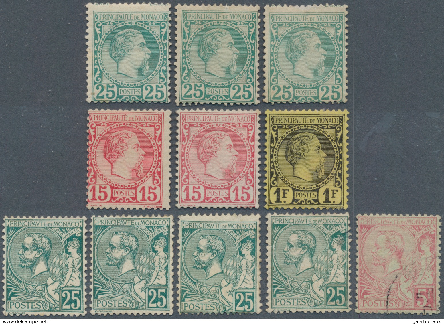 27348 Monaco: 1885/1955 (ca.), Duplicates On Nine Stockcards With Many Better Stamps With Majority In The - Neufs