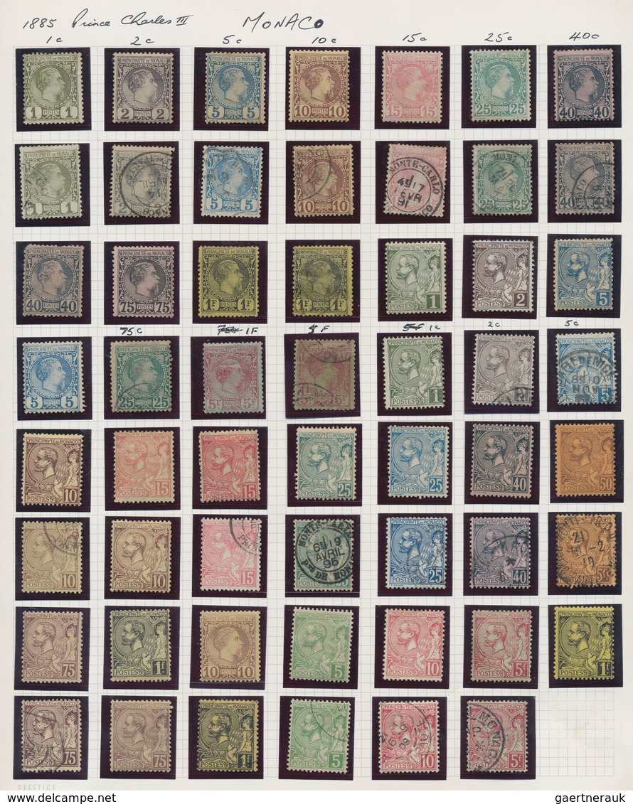 27354 Monaco: 1885/1921: A Most Impressive Range Of The 19th Century/early 20th Century Prince Charles And - Neufs