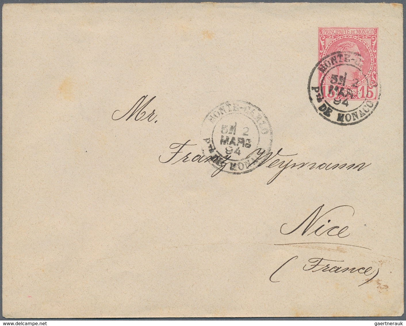 27357 Monaco: 1890/1960 (ca): 62 Covers And Postal Stationary, E.g. Airmails, Registered Letters, Reimbour - Ungebraucht