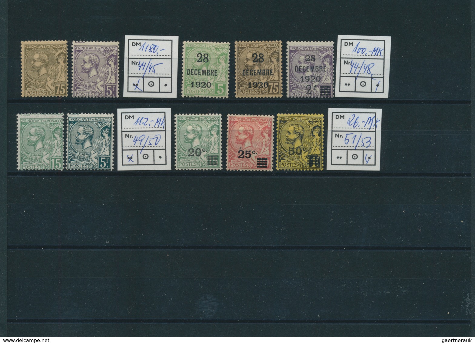 27358 Monaco: 1891/1922, Mint Collection Of 37 Stamps Incl. Michel Nos. 11/21 (except 16 But Two Shades Of - Neufs