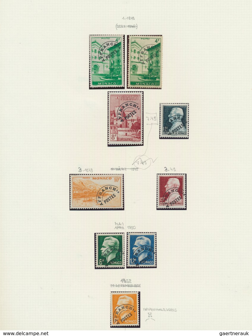 27363 Monaco: 1945/1985, PRECANCELLATIONS (préoblitérés), Collection Of Apprx. 220 Stamps (incl. Blocks Of - Neufs