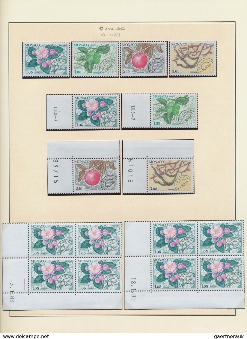 27363 Monaco: 1945/1985, PRECANCELLATIONS (préoblitérés), Collection Of Apprx. 220 Stamps (incl. Blocks Of - Neufs