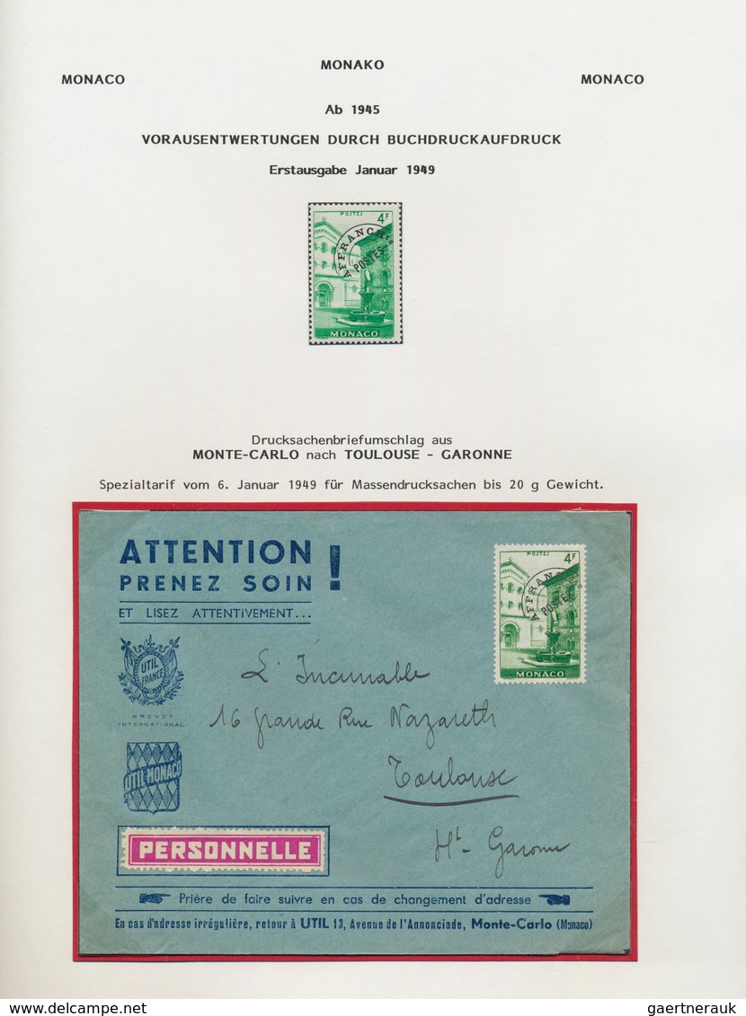 27363 Monaco: 1945/1985, PRECANCELLATIONS (préoblitérés), Collection Of Apprx. 220 Stamps (incl. Blocks Of - Neufs