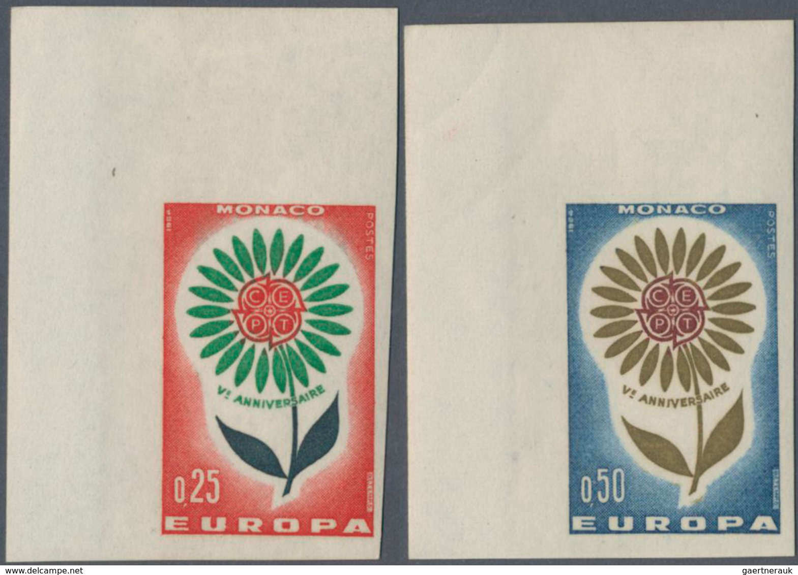 27365 Monaco: 1946/1967, Collection Of Apprx. 100 Imperforate Stamps/imperforate Proofs, Incl. 16 Colour P - Neufs