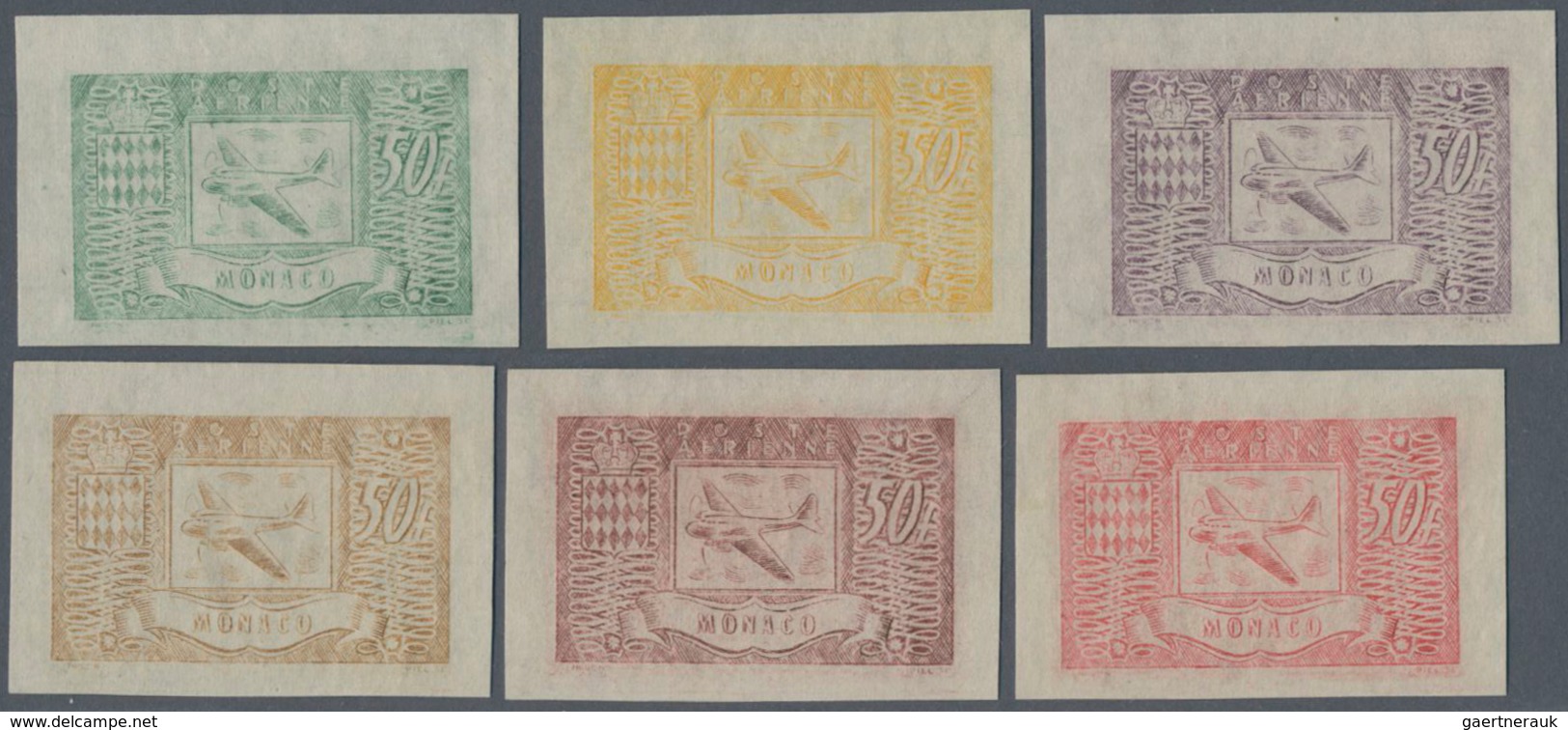 27365 Monaco: 1946/1967, Collection Of Apprx. 100 Imperforate Stamps/imperforate Proofs, Incl. 16 Colour P - Neufs