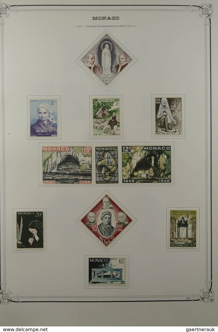 27366 Monaco: 1948-1988. Well filled, mostly mint hinged collection Monaco 1948-1988 in 2 large Yvert albu