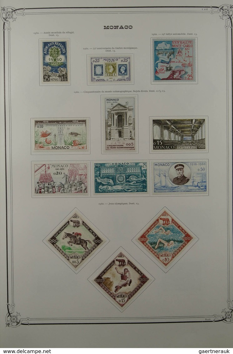 27366 Monaco: 1948-1988. Well filled, mostly mint hinged collection Monaco 1948-1988 in 2 large Yvert albu