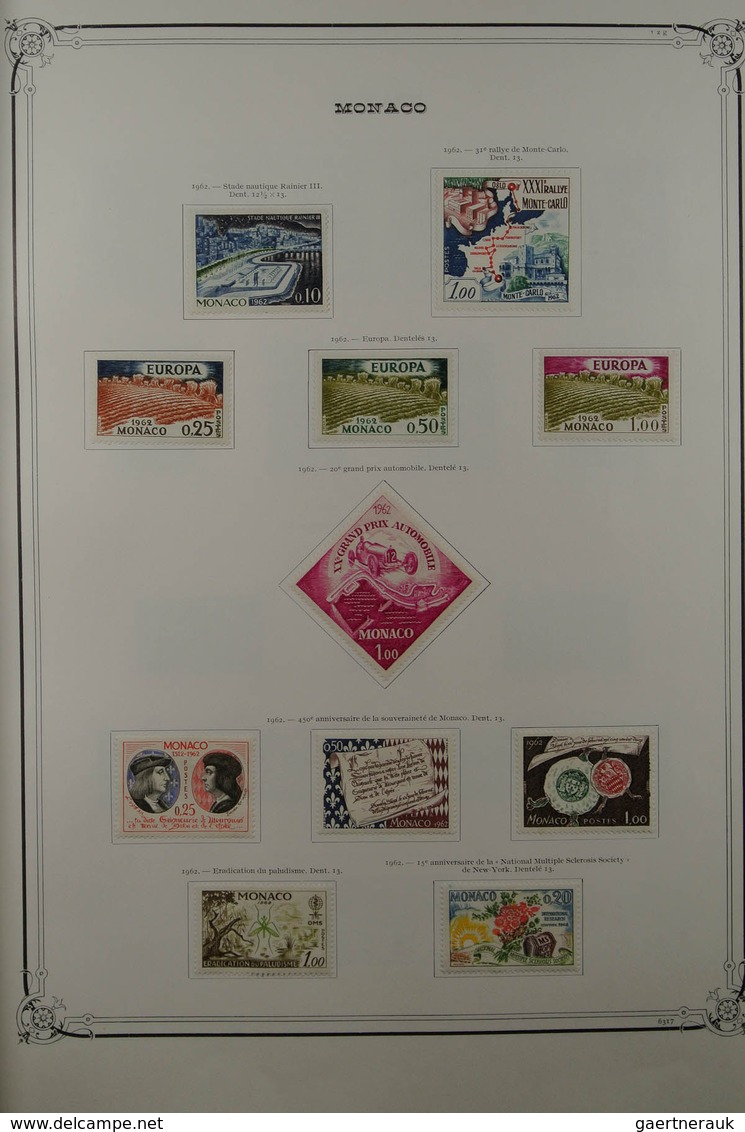 27366 Monaco: 1948-1988. Well filled, mostly mint hinged collection Monaco 1948-1988 in 2 large Yvert albu