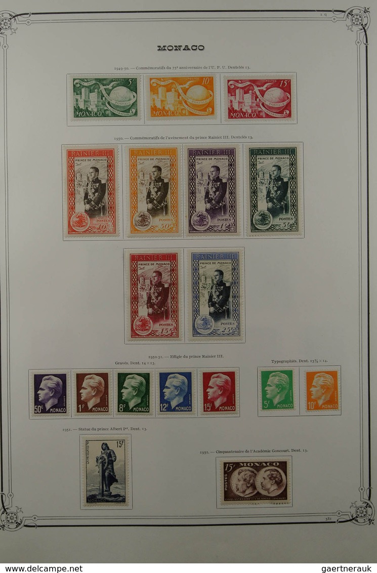 27366 Monaco: 1948-1988. Well filled, mostly mint hinged collection Monaco 1948-1988 in 2 large Yvert albu