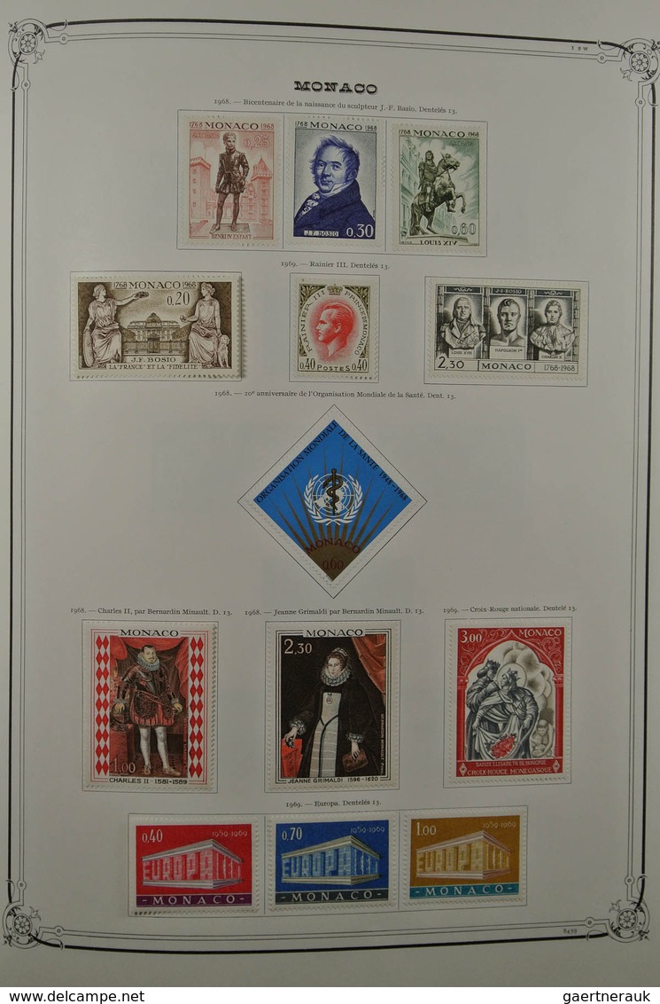 27366 Monaco: 1948-1988. Well filled, mostly mint hinged collection Monaco 1948-1988 in 2 large Yvert albu