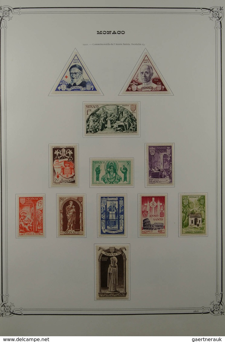 27366 Monaco: 1948-1988. Well filled, mostly mint hinged collection Monaco 1948-1988 in 2 large Yvert albu