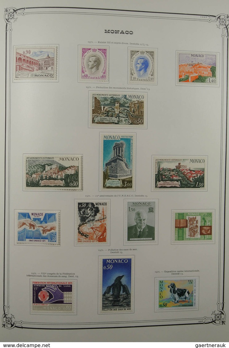 27366 Monaco: 1948-1988. Well filled, mostly mint hinged collection Monaco 1948-1988 in 2 large Yvert albu