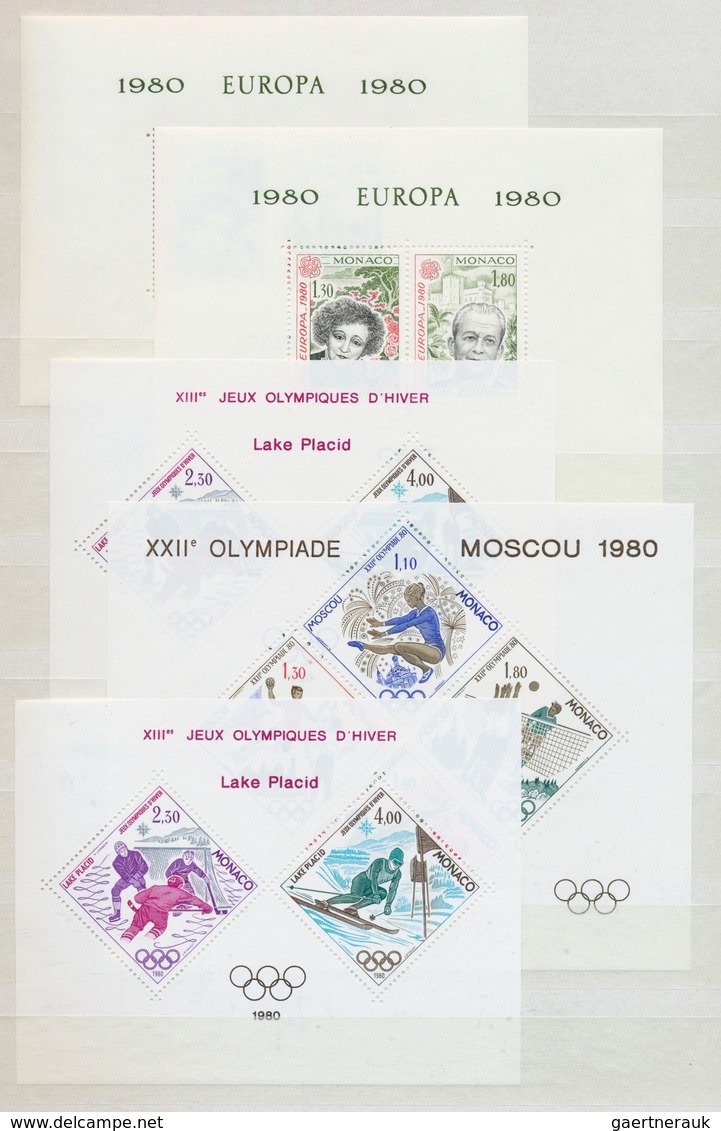 27374 Monaco: 1956/1987, Lot Of 26 Souvenir Sheets Resp. Bloc Speciaux: 1956 Royal Wedding Maury Nos. BF5/ - Neufs