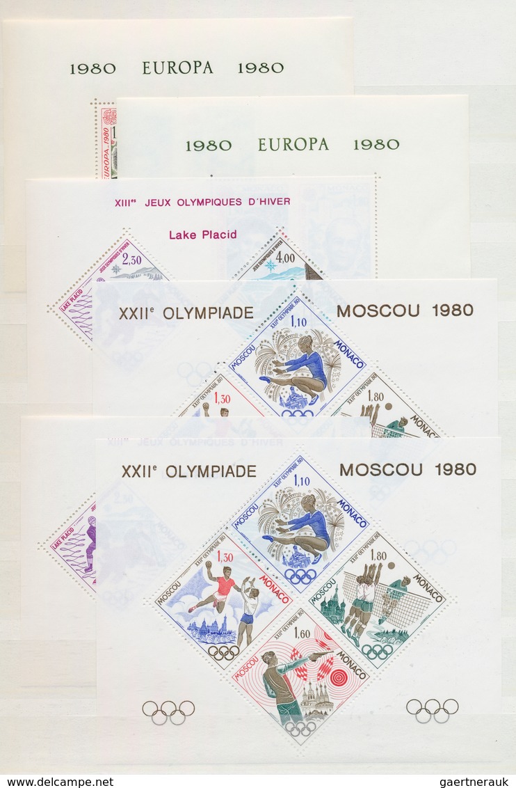 27375 Monaco: 1956/1987, Lot Of 27 Souvenir Sheets Resp. Bloc Speciaux: 1956 Royal Wedding Maury Nos. BF5/ - Neufs