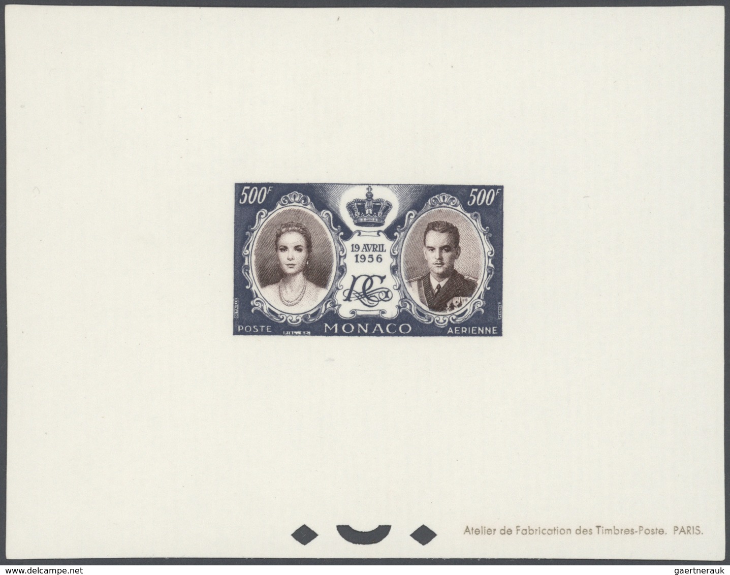27376 Monaco: 1956, Royal Wedding, Presentation Book Comprising A Mint And A Used Set, Both Bloc Specieux - Neufs