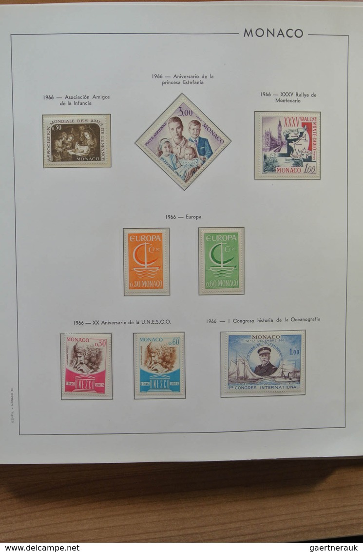 27379 Monaco: 1964-1990. Complete, MNH colllection Monaco 1964-1990 in 2 Filabo albums, including souvenir