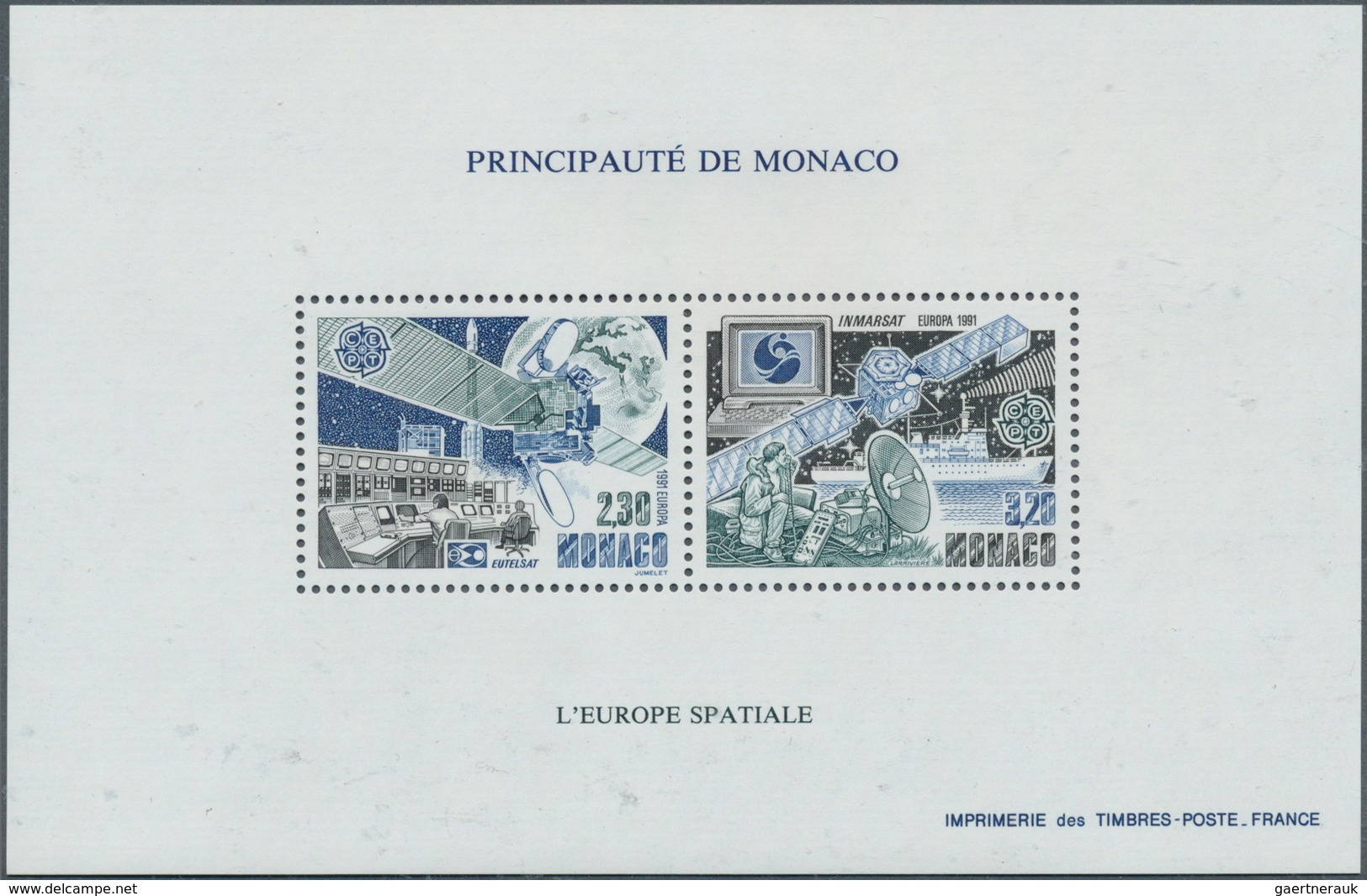 27384 Monaco: 1991, Europa-CEPT 'European Space Travel' In A Lot With 90 (!) Special Miniature Sheets, Min - Neufs