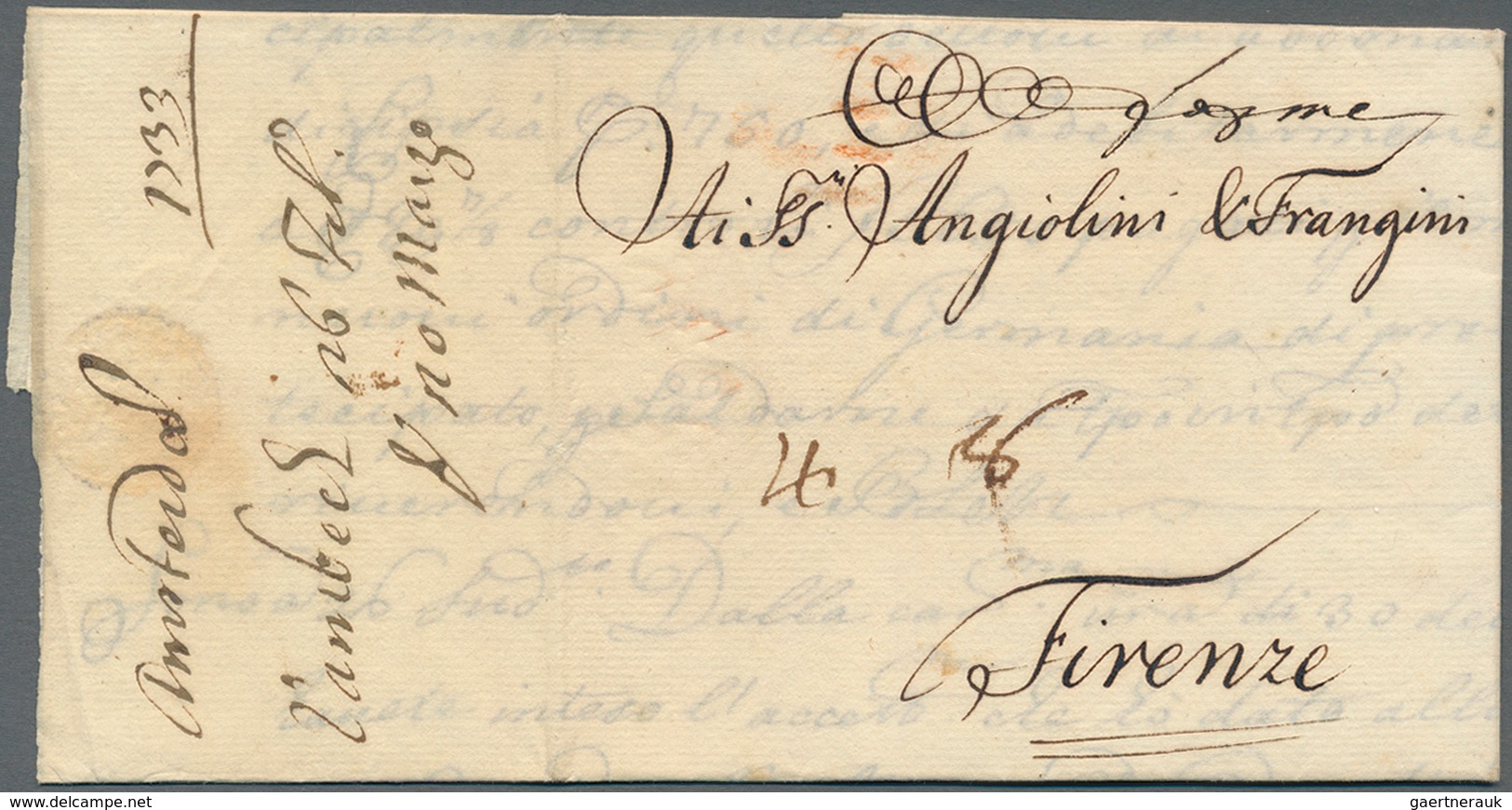 27408 Niederlande - Vorphilatelie: 1733/1862, Partie Von Knapp 40 Grenzüberschreitetenden Briefen Vom Und - ...-1852 Préphilatélie
