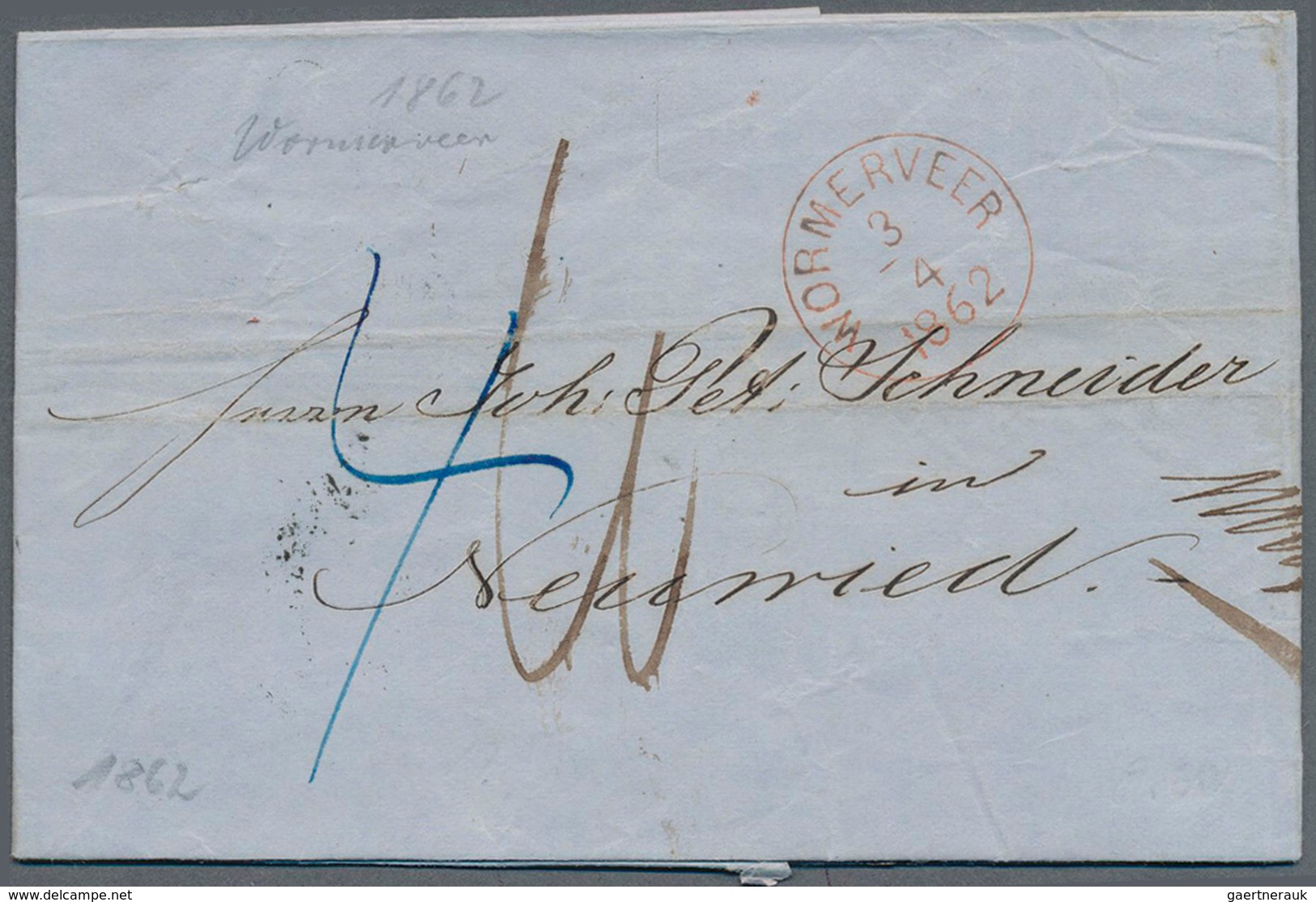 27410 Niederlande - Vorphilatelie: 1787/1851, About 50 Mostly Prephilatelic Letters With Many Different Po - ...-1852 Préphilatélie