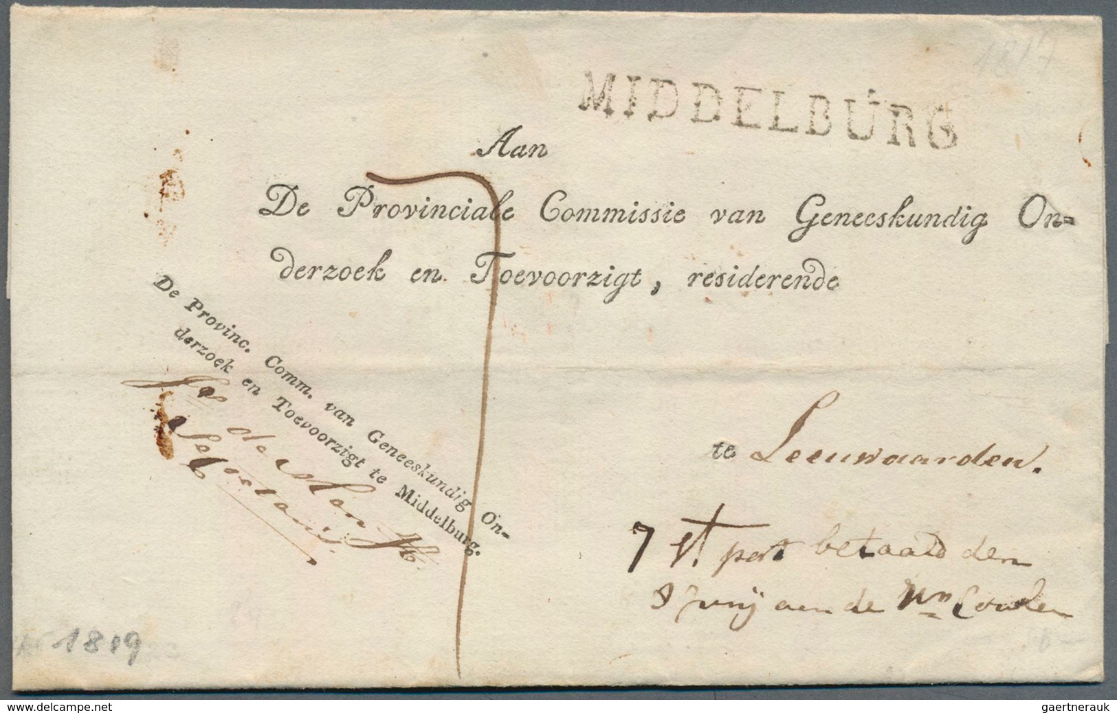 27410 Niederlande - Vorphilatelie: 1787/1851, About 50 Mostly Prephilatelic Letters With Many Different Po - ...-1852 Préphilatélie