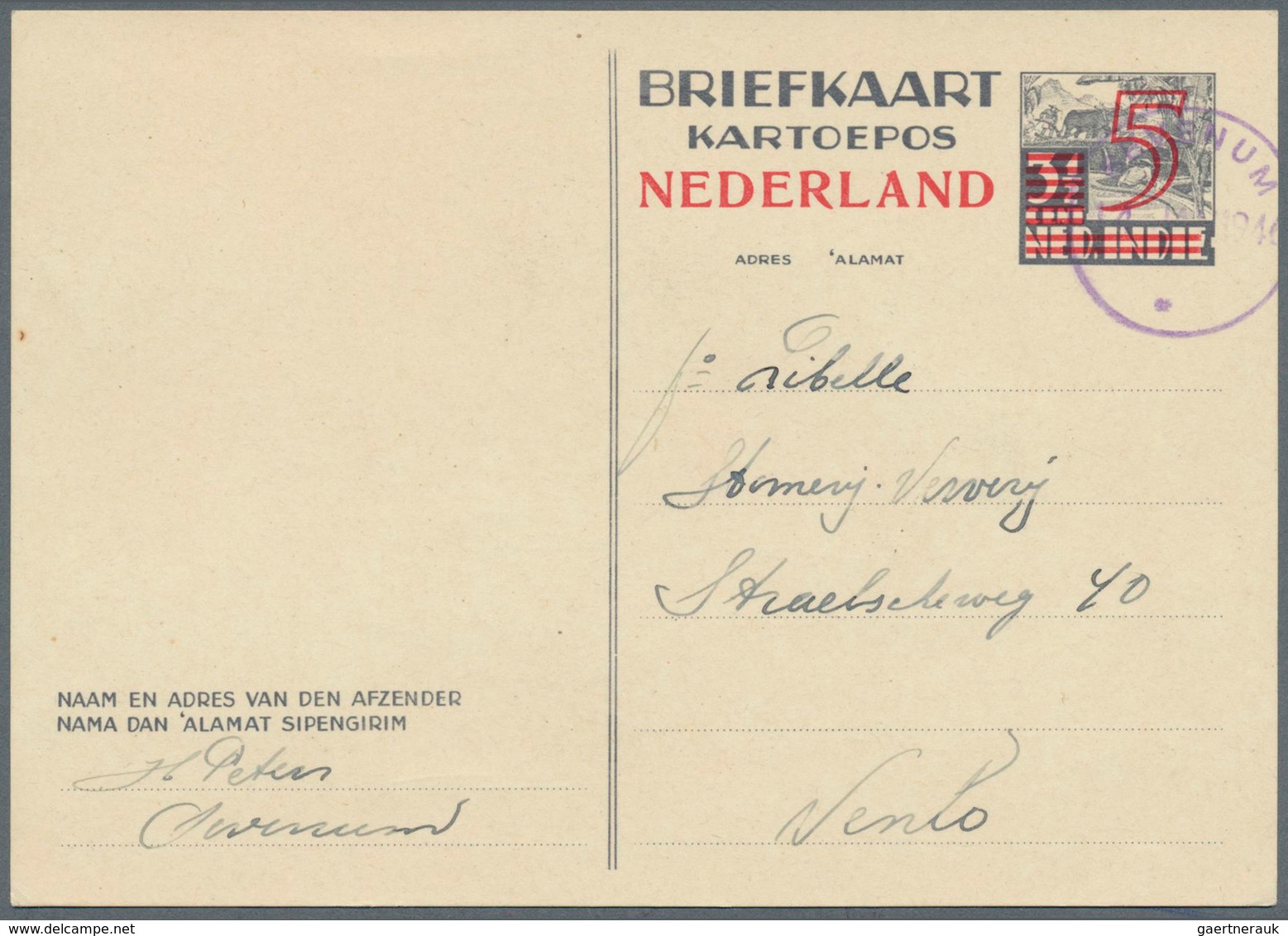 27414 Niederlande: 1771/1950 Ca., Interesting Collection With Focus On Postal History, Comprising Ca.250 C - Lettres & Documents