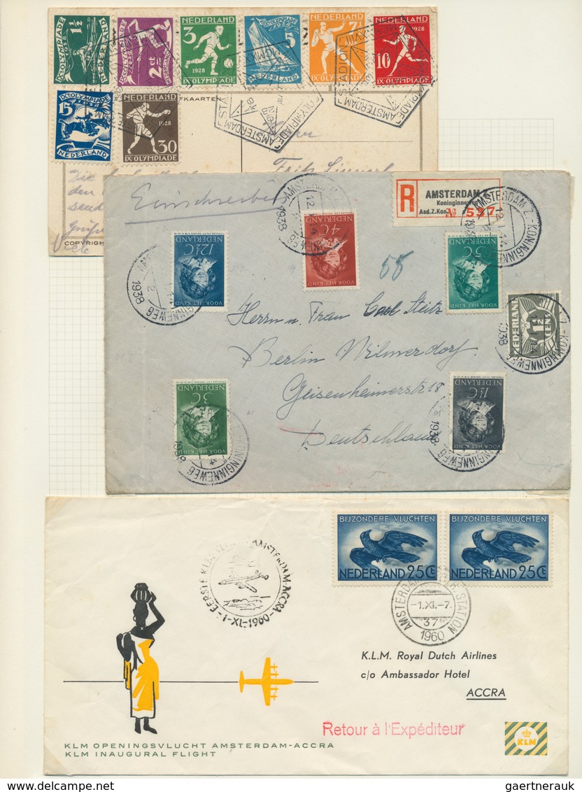 27418 Niederlande: 1800/1982, Collection Of Apprx. 160 Covers/cards, Showing A Nice Range Of Attractive An - Lettres & Documents