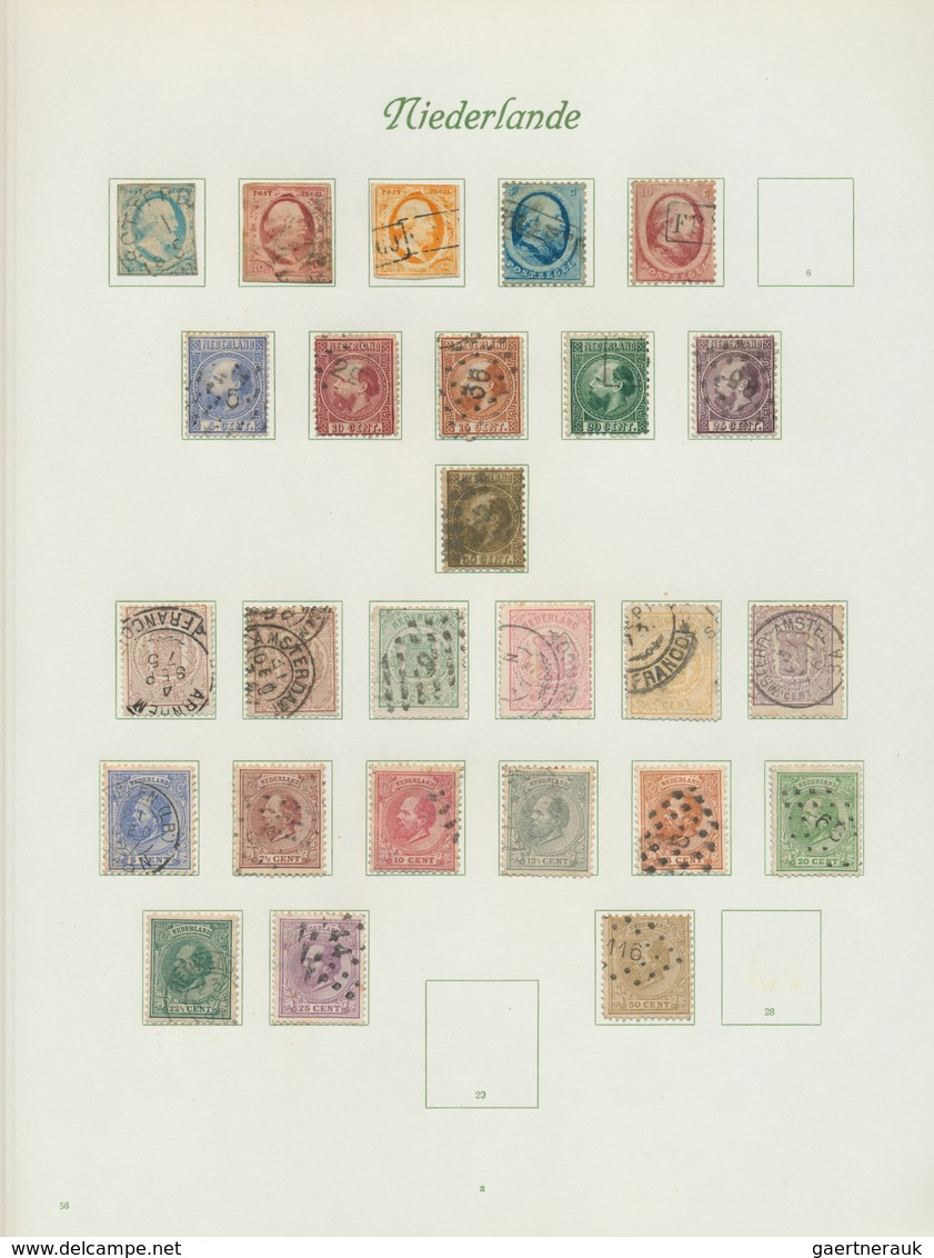 27420 Niederlande: 1851/1983, Used Collection In Two Borek Binders, From 1st Issue And Well Collected Thro - Lettres & Documents