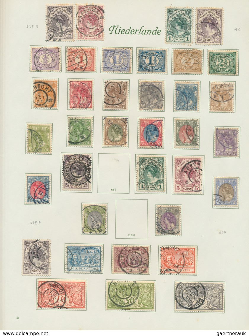 27420 Niederlande: 1851/1983, Used Collection In Two Borek Binders, From 1st Issue And Well Collected Thro - Covers & Documents