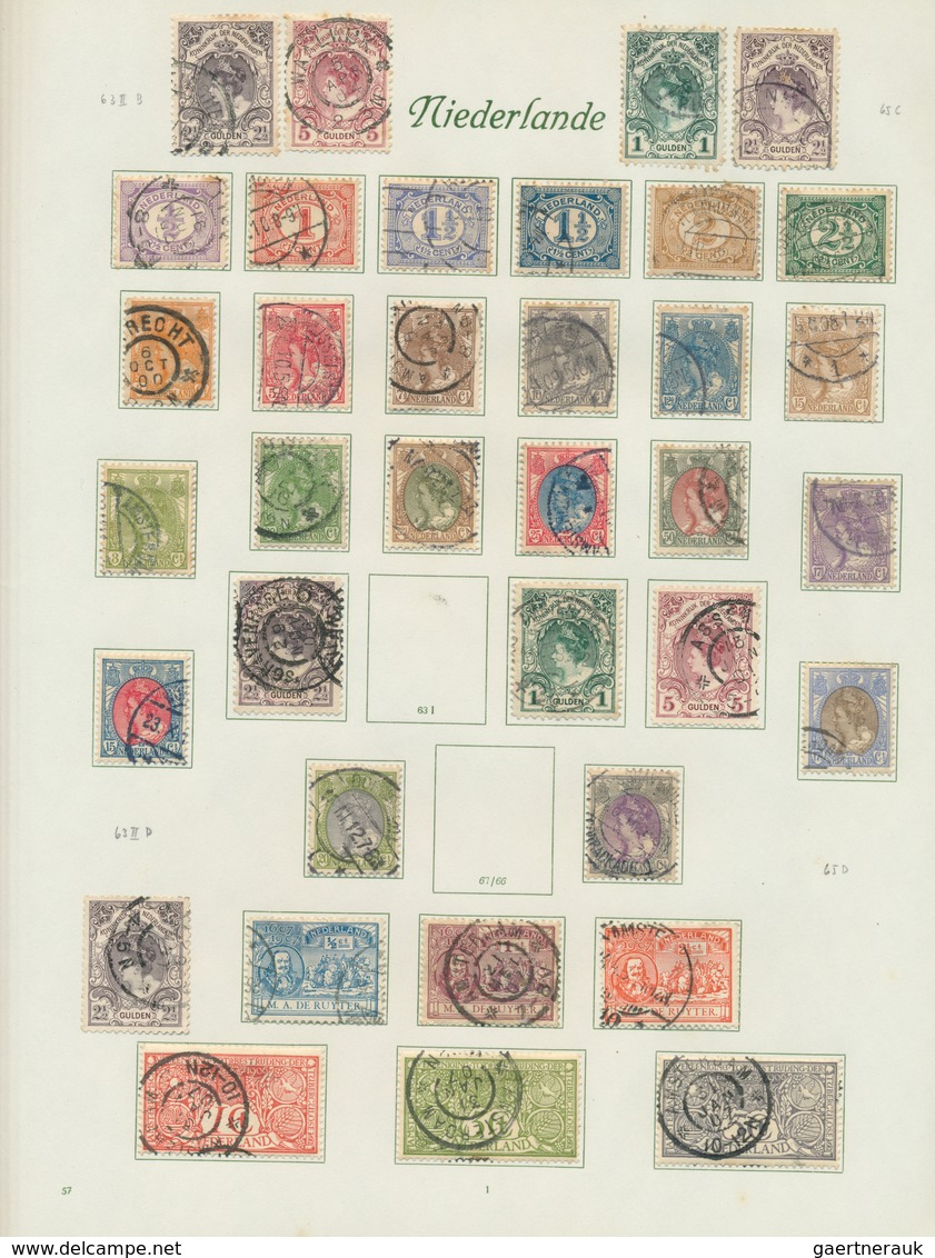 27420 Niederlande: 1851/1983, Used Collection In Two Borek Binders, From 1st Issue And Well Collected Thro - Lettres & Documents